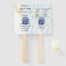 Abanico Programa Gown Boda Azul Elegante