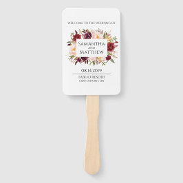 Abanico Programa Marsala Bordeado de Matrimonio