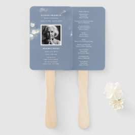 Abanico Programa Memorial de Funeral Gris