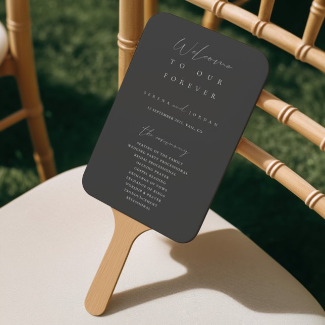 Abanico Programa Minimalista moderno de ceremonias de gris (Subido por el creador)