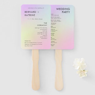Abanico Programa Mínimo Moderno De Boda Orden De Eventos