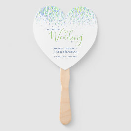 Abanico programa moderno de acuarela de dabs azul verde bo