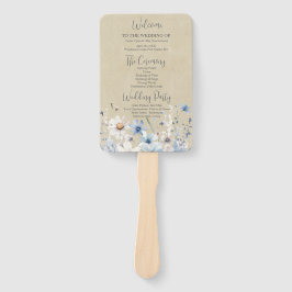 Abanico Programa moderno de casamiento con flores silvestr