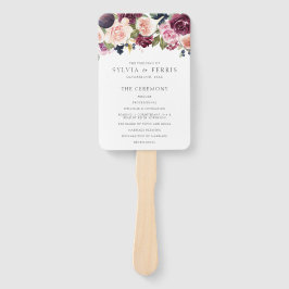 Abanico Programa Moody Plum Floral y Fig Wedding