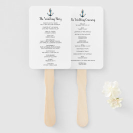 Abanico Programa Náutico Moderno de Ancla de Acuarela