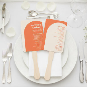 Abanico Programa Nostálgico de Boda Charm Retro