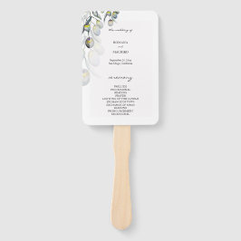 Abanico Programa pintado a mano por acuarela de oliva mági