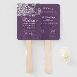 Abanico Programa Plum Indian Paisley Wedding