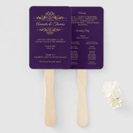 Abanico Programa Purple Elegant Frame Stylish Wedlish