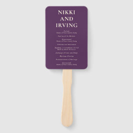 Abanico Programa Purple Modern Wedn de fuentes negrita lim