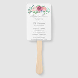 Abanico Programa Romántico de Boda de Mariscos Florales Ro