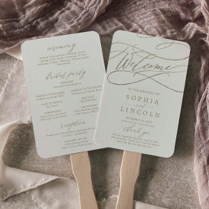 Abanico Programa Romántico de Bodas de Oro y Acogida de Ma