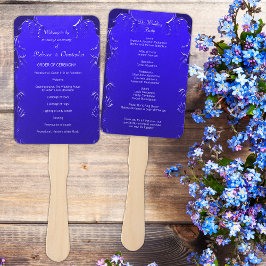 Abanico Programa Royal Blue Elegance Wedding