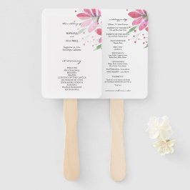 Abanico Programa Rustic Lotus Watercolor Pintado a Mano