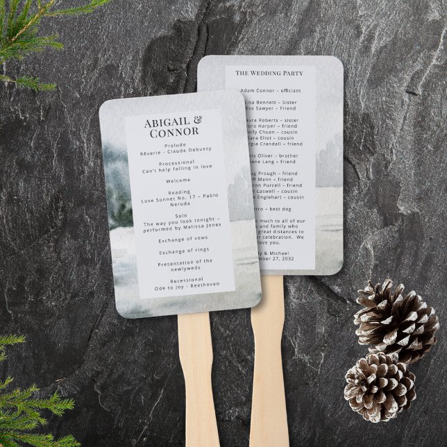 Abanico Programa Rústico de Acuarela de Lago de Montaña Mi (Subido por el creador)