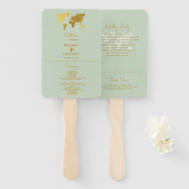 Abanico Programa Sage Green Gold de Passport boda