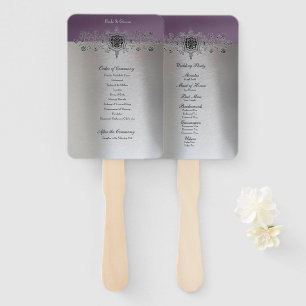 Abanico Programa Silver Purple Wedding