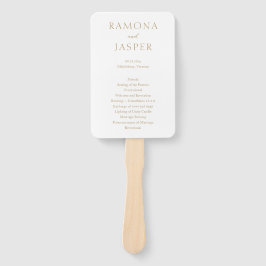 Abanico Programa Simple Gold Bold de boda moderna