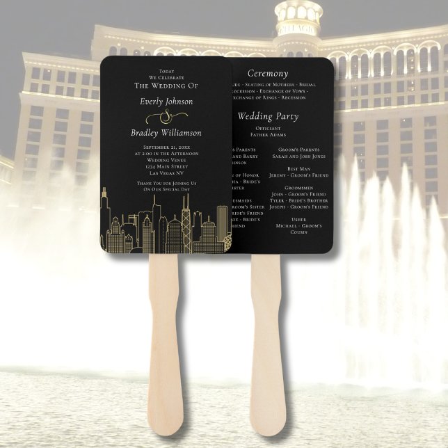 Abanico Programa sofisticado de Las Vegas Black White Gold (Subido por el creador)