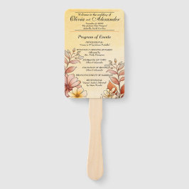 Abanico Programa Terracota Floral de acuarela de otoño