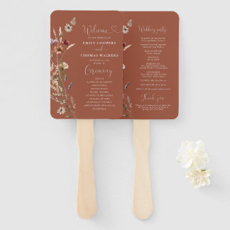 Abanico Programa Terracotta Tiny Wildflower Wedding