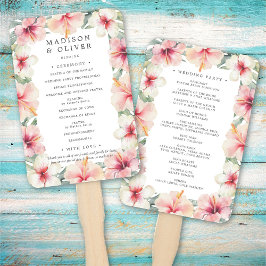 Abanico Programa Tropical Botánico de Boda Floral de Hibis