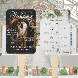Abanico Programa único de matrimonio de la línea de tiempo
