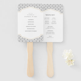 Abanico Programas de boda Art Deco Frame