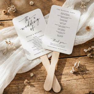 Abanico Programas de Boda Elegantes y Modernos con Letra a