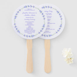 Abanico Programas de Ceremonia de Boda Floral Lavender Wre