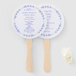 Abanico Programas de Ceremonia de Boda Floral Lavender Wre