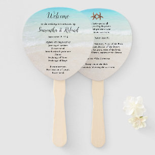 Abanico Programas de fans de boda by the Sea Starfish