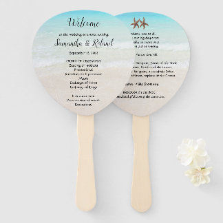 Abanico Programas de fans de boda by the Sea Starfish