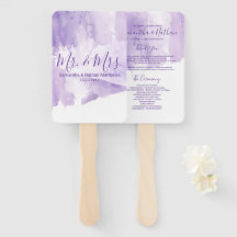 Programas de matrimonio Violet Purple Watercolor S