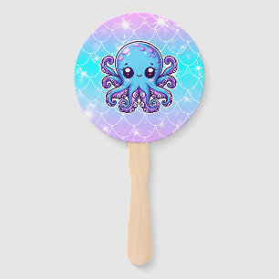 Abanico Pulpo azul lindo