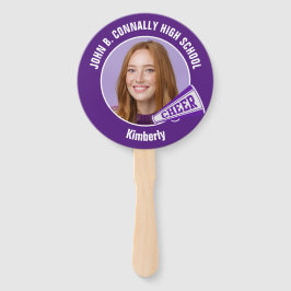 Abanico Purple Cheerleader Photo High School Spirit