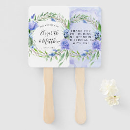 Abanico Púrpura Dusty Blue Tulip Hyacinth Peony Boda