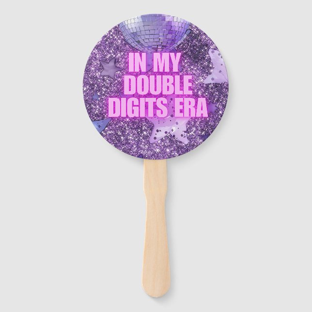 Abanico Púrpura moda en mi cumpleaños de dos dígitos (Anverso)