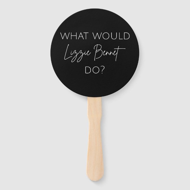 Abanico ¿Qué Haría Lizzie Bennet? (Anverso)