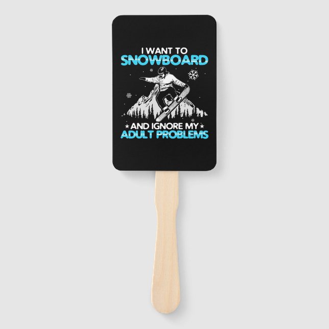 Abanico Quiero Snowboard (Anverso)
