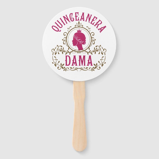 Abanico Quinceanera Dama (Anverso)