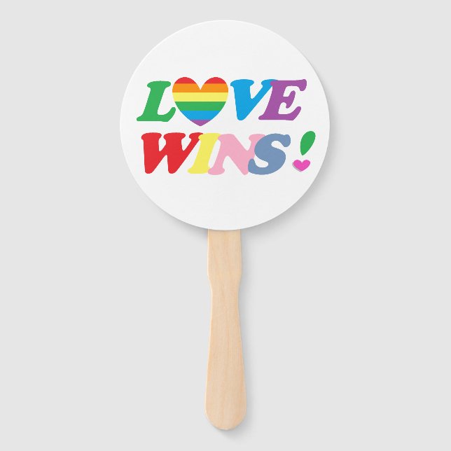 Abanico Rainbow Love Wins LGBT (Anverso)