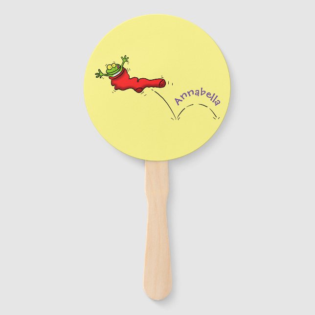 Abanico Rana dulce en un personalizado de salto de calcetí (Anverso)