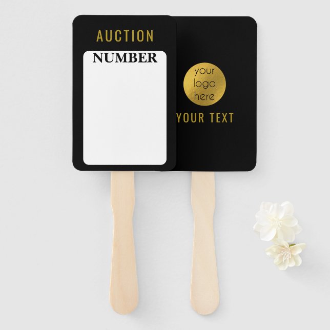 Abanico Real Estate Agent House Bidding Auction Paddle (Anverso y reverso)