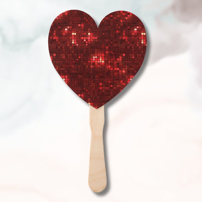 Abanico Red Disco Style Squares Valentine Pattern (Subido por el creador)
