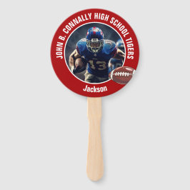 Abanico Red High School Football Player Photo Parent