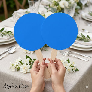 Abanico Redondo Azul Eléctrico para Eventos Elegan