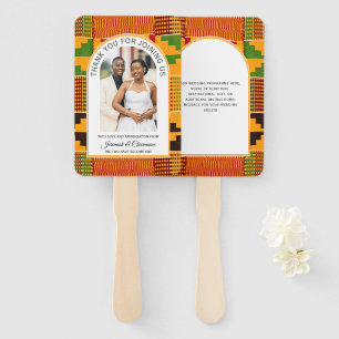 Abanico Regalo de Favor de BODAS africano ghanés Kente