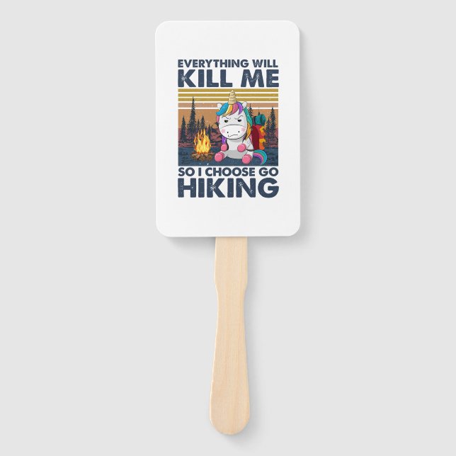 Abanico Regalo de los carros | Elijo Ir a Senderismo Cumpl (Anverso)