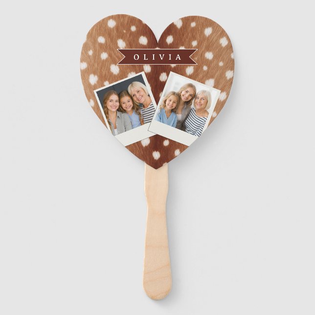 Abanico Regalos personalizados con estampado de ciervo est (Anverso)